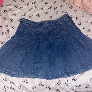 H&M Jean pleated skirt